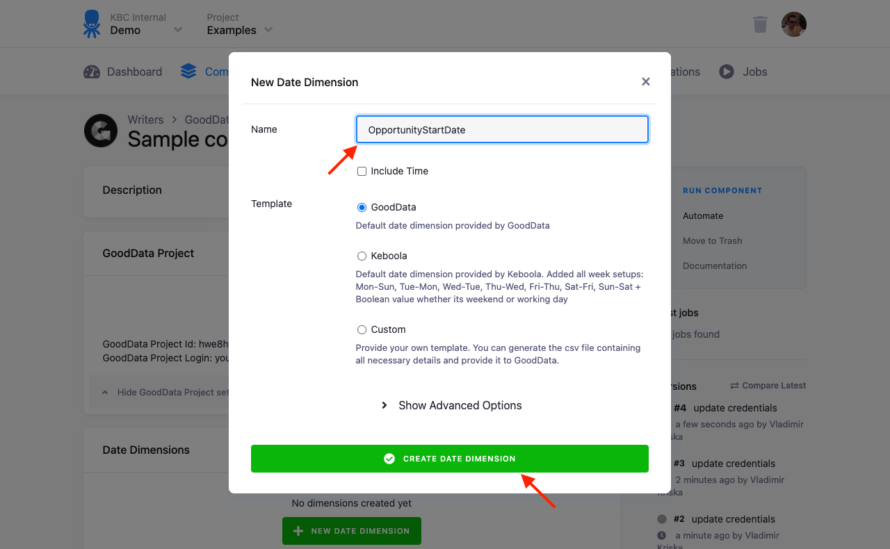 Screenshot - Add Date Dimension